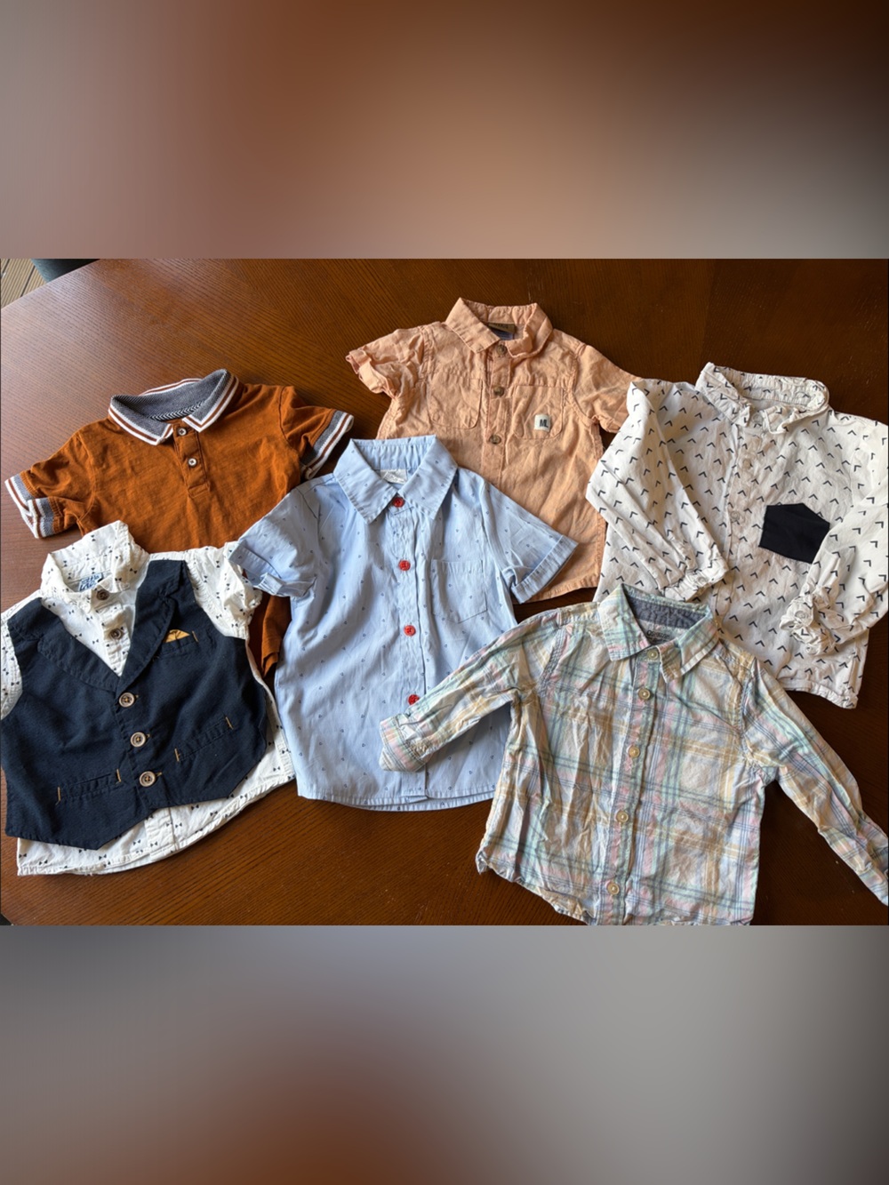 Button down shirts bundle dressy and casual 18M